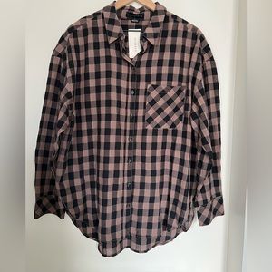 NWT Sanctuary Check Boyfriend Tunic